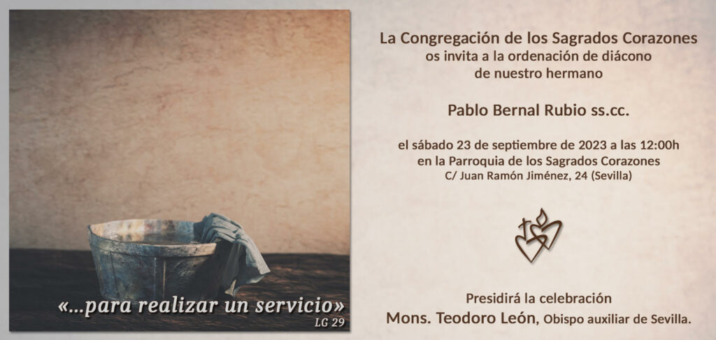 Invitación nombramiento Pablo Bernal diácono